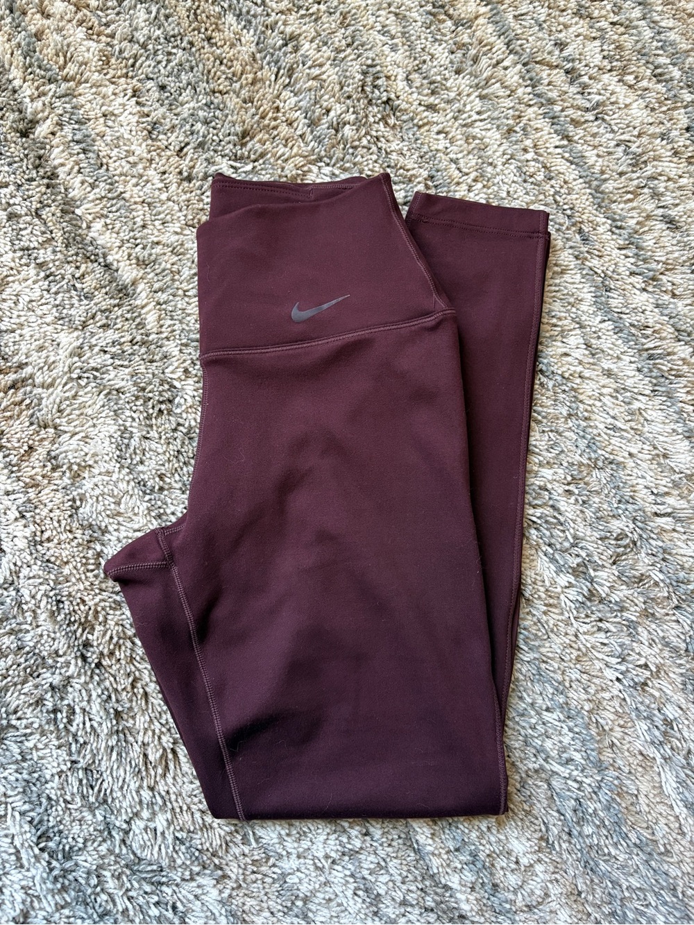 Nike Burgundy High-Waist Leggings